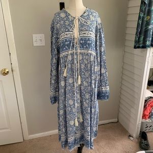 R Vivimos Amazon Peasant Dress, Sz XL